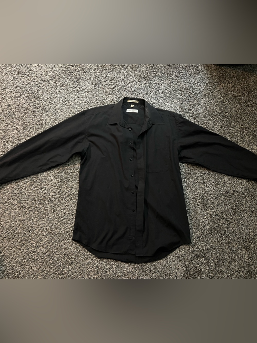 Vintage Balmain Black Button-Up Shirt with Branded Label